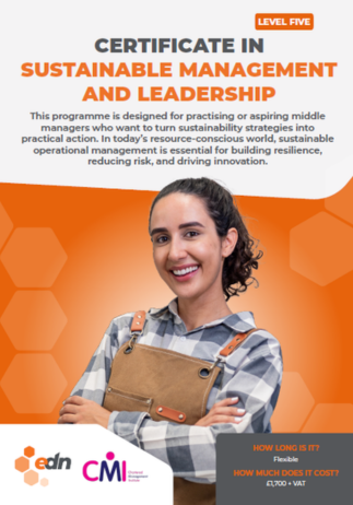 Certificate in Sustainable Management and Leadership fact sheet