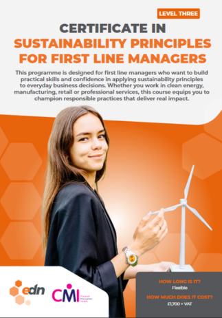Certificate in Sustainability Principles For First Line Managers fact sheet