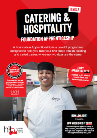 Catering and Hospitality Foundation Apprenticeship facesheet