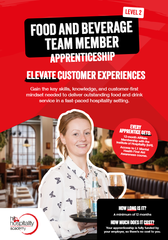 Food & Beverage Team Member facesheet
