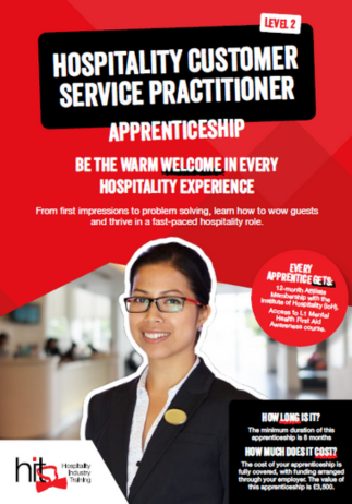 Hospitality Customer Service Practitioner Apprenticeship facesheet