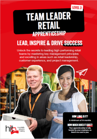 Team Leader – Retail Apprenticeship facesheet